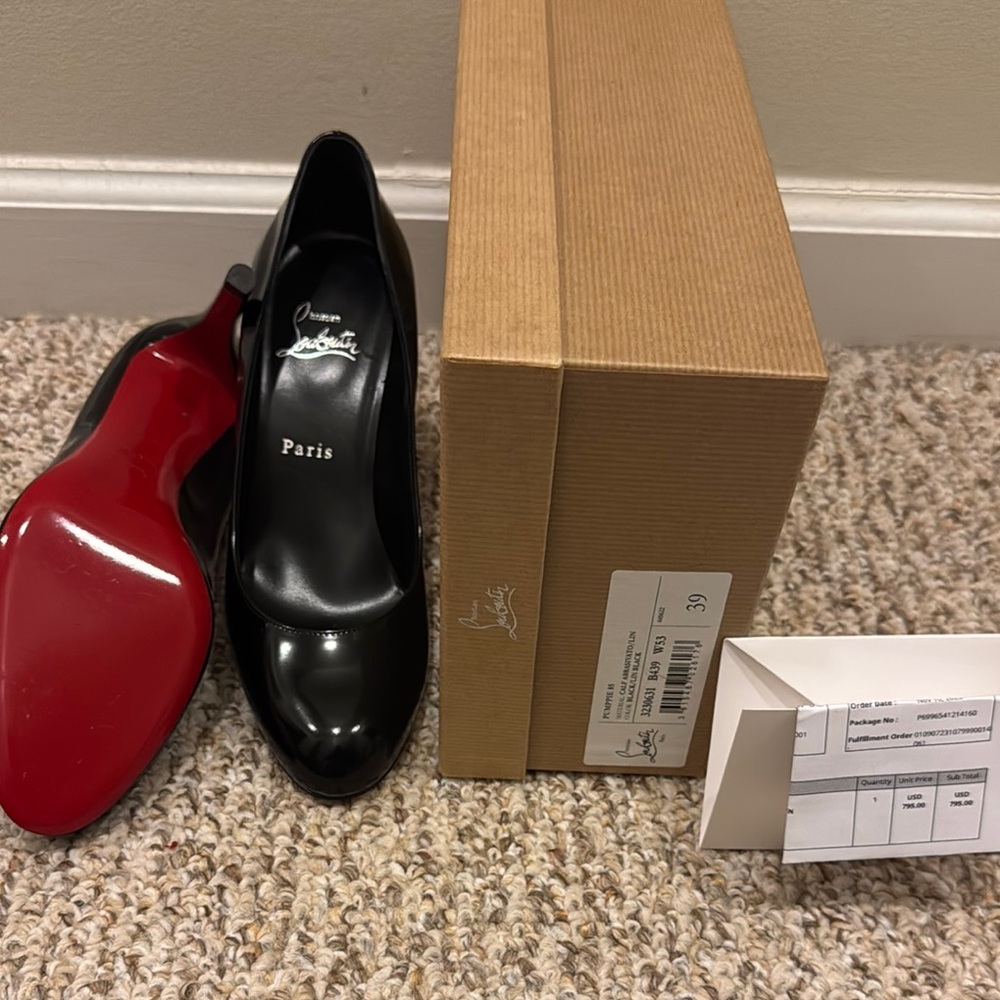 Christmas Sale - Christian Louboutin Black and Red Heels